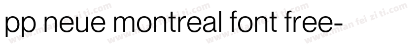 pp neue montreal font free字体转换